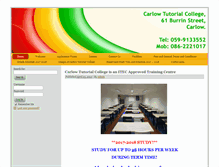Tablet Screenshot of carlowtutorial.com